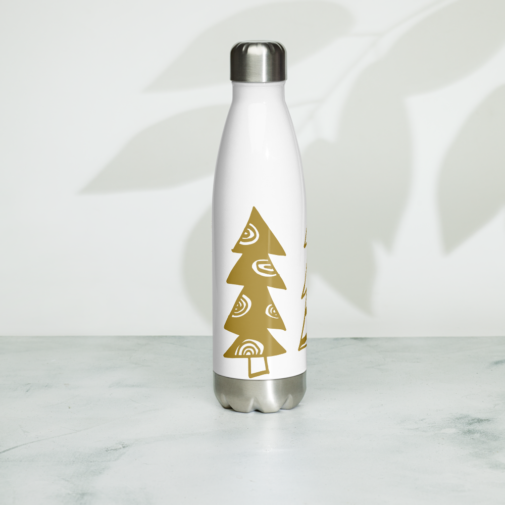 Golden Christmas Trees | Stainless Steel Water Bottle