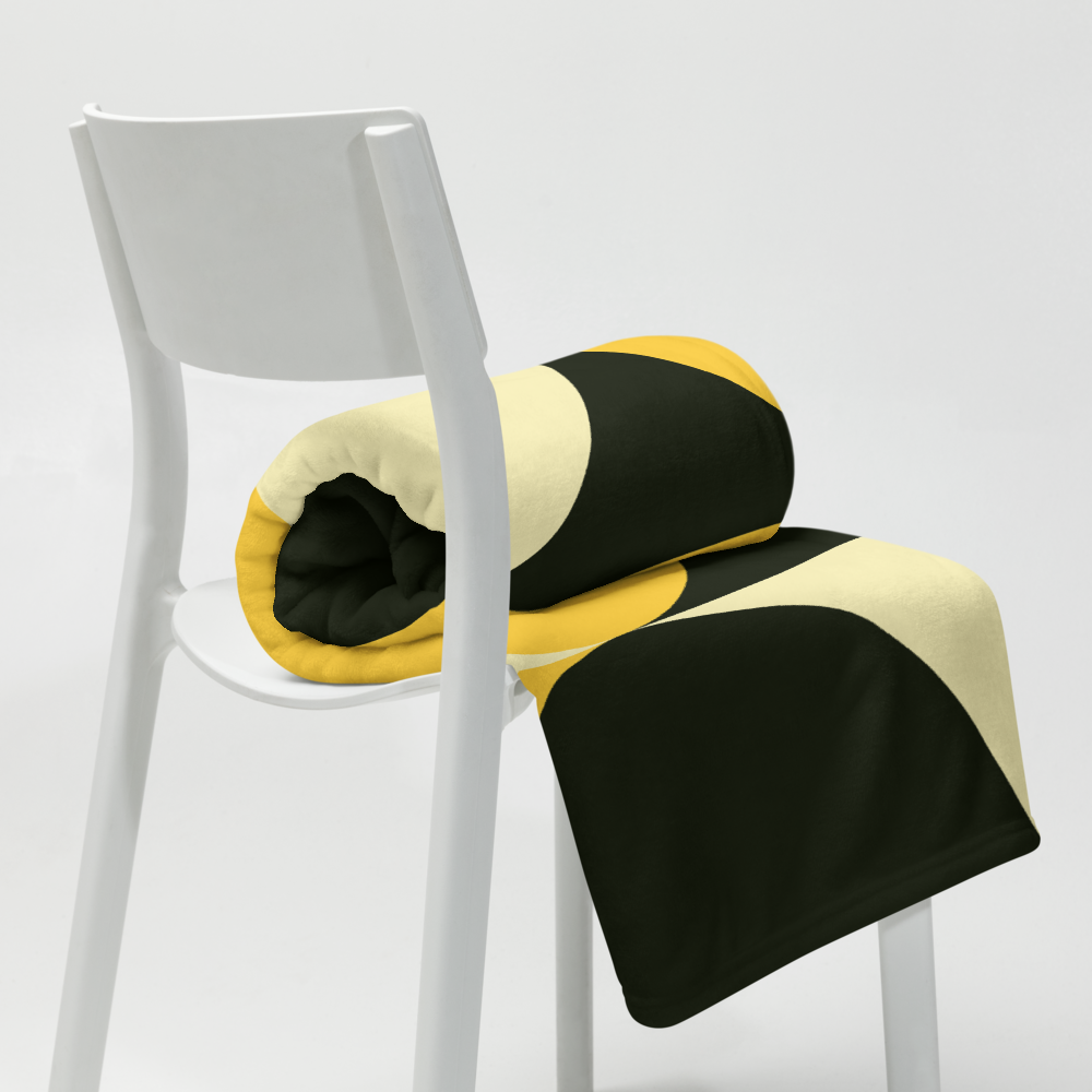 Yellow and Black Eggs | Throw Blanket