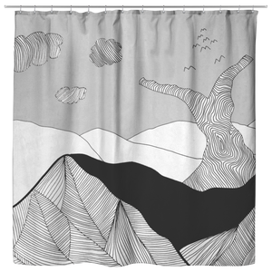 Black and White Day | Cloth Shower Curtain