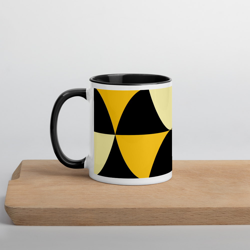 Yellow and Black Eggs | Colored Mug