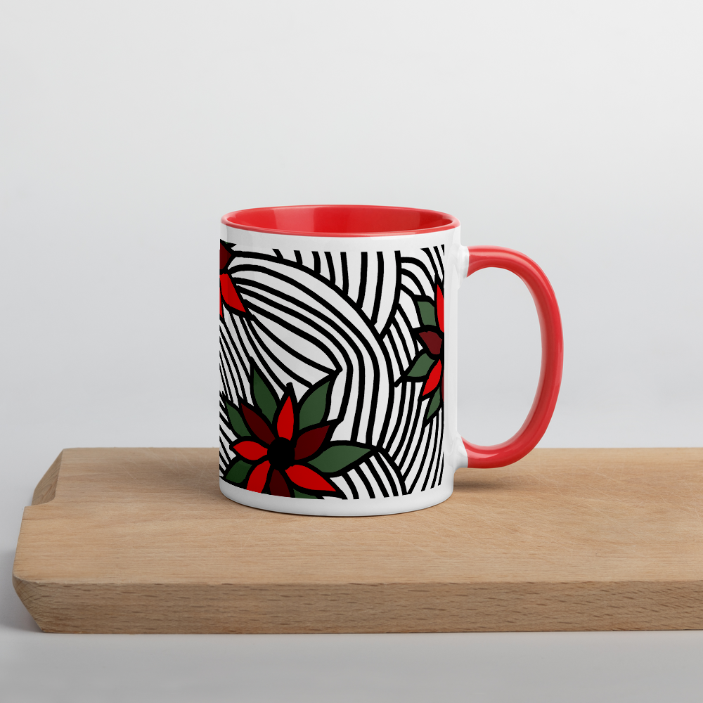 Christmas Flowers | Colored Mug