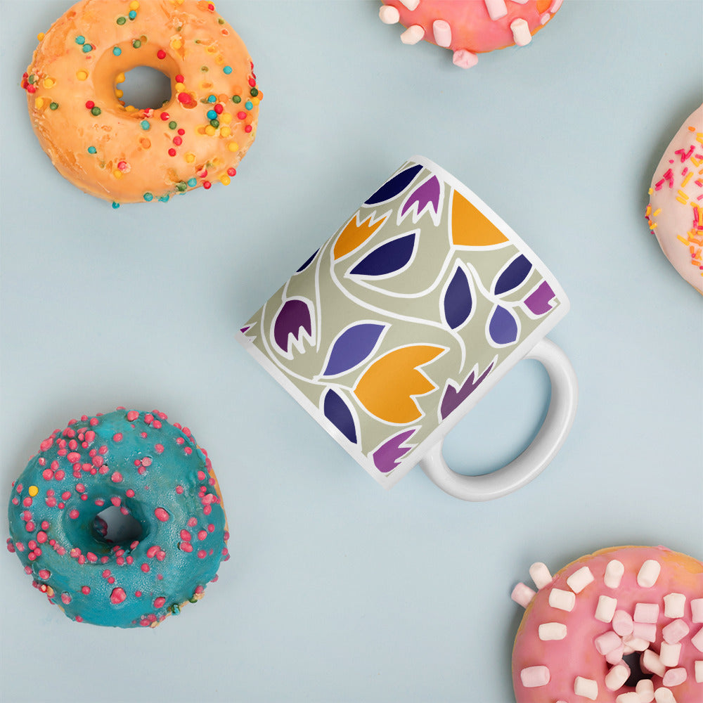 Flower Magic | White glossy mug