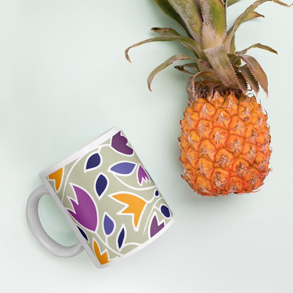 Flower Magic | White glossy mug