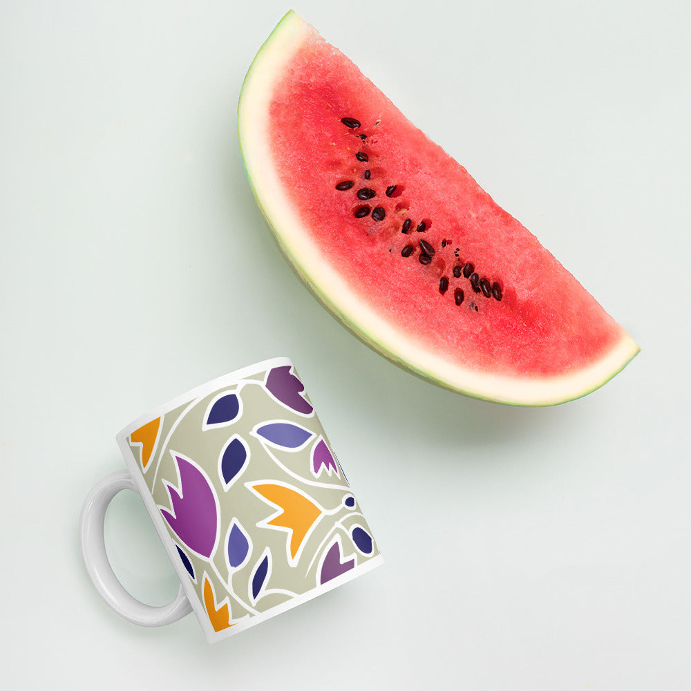 Flower Magic | White glossy mug