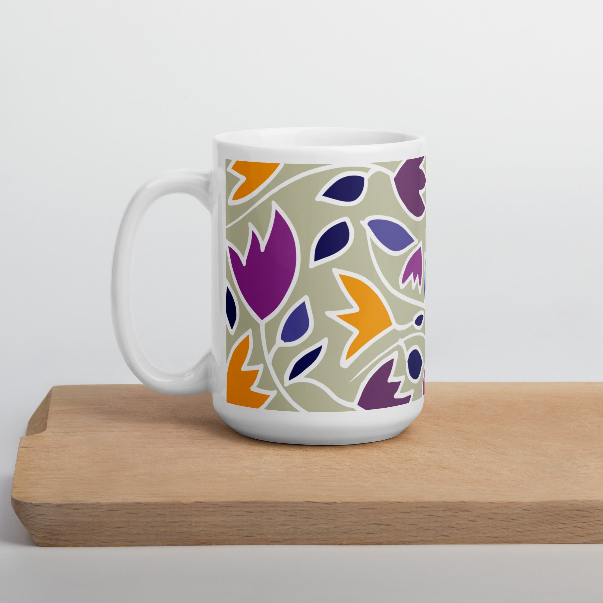 Flower Magic | White glossy mug