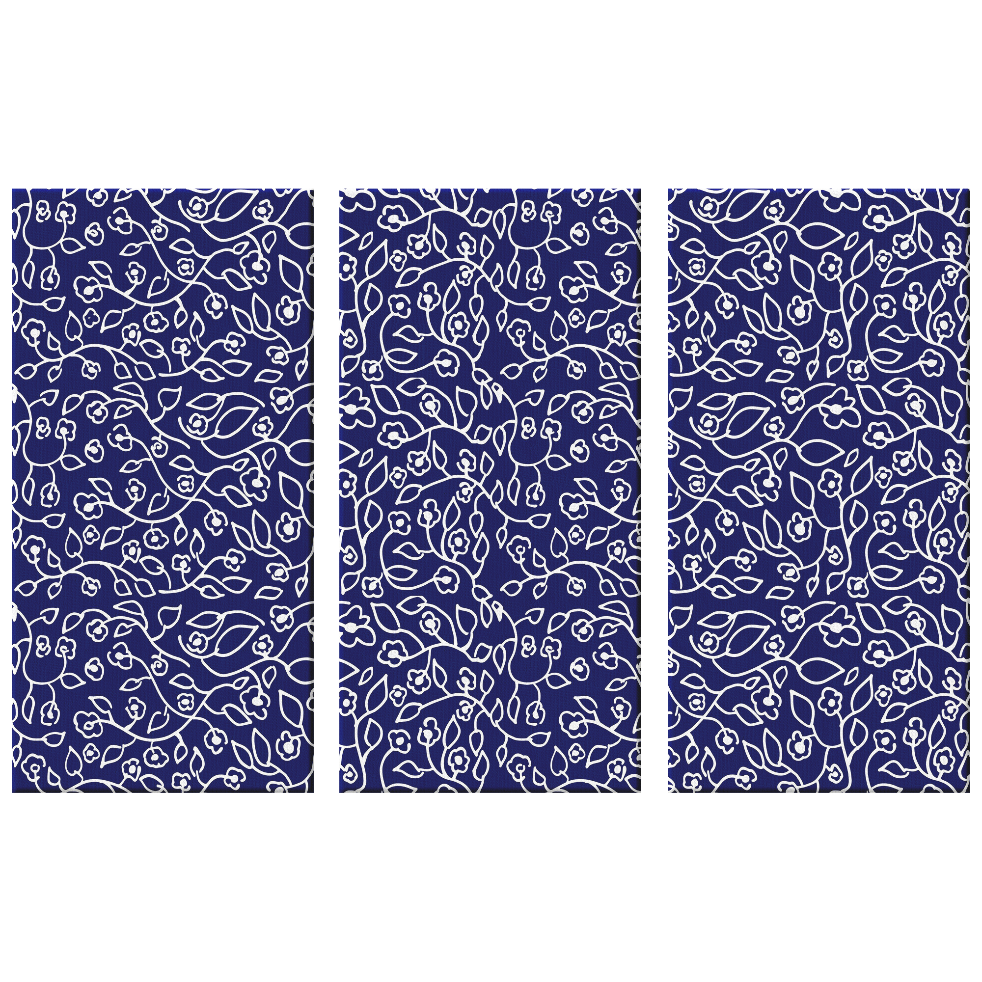 White Small Flowers | 3 Piece Canvas
