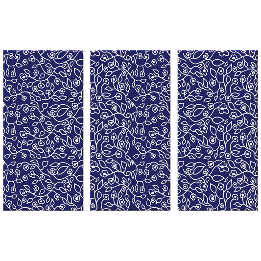 White Small Flowers | 3 Piece Canvas