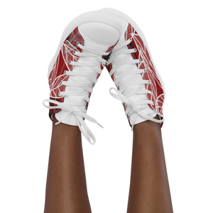 Christmas Leaves | Women's High Top Canvas Shoes