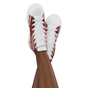 Christmas Leaves | Women's High Top Canvas Shoes