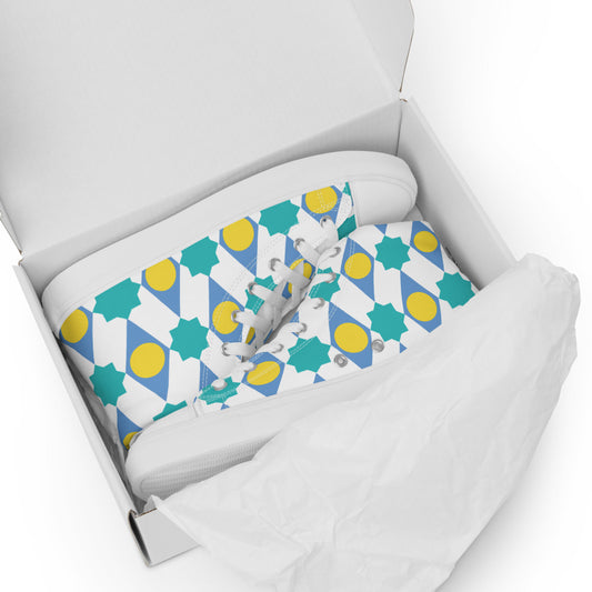 Mediterranean Feeling | Women's High Top Canvas Shoes