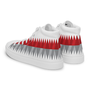 Red Gray Christmas | Women's High Top Canvas Shoes