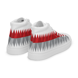 Red Gray Christmas | Women's High Top Canvas Shoes