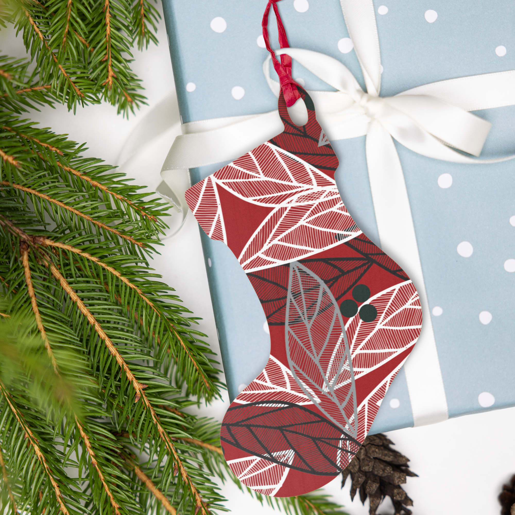 Christmas Leaves | Wooden Ornament