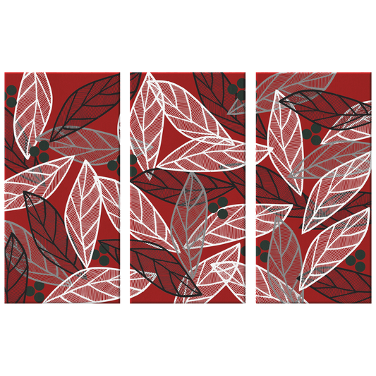 Christmas Leaves | 3 Piece Canvas