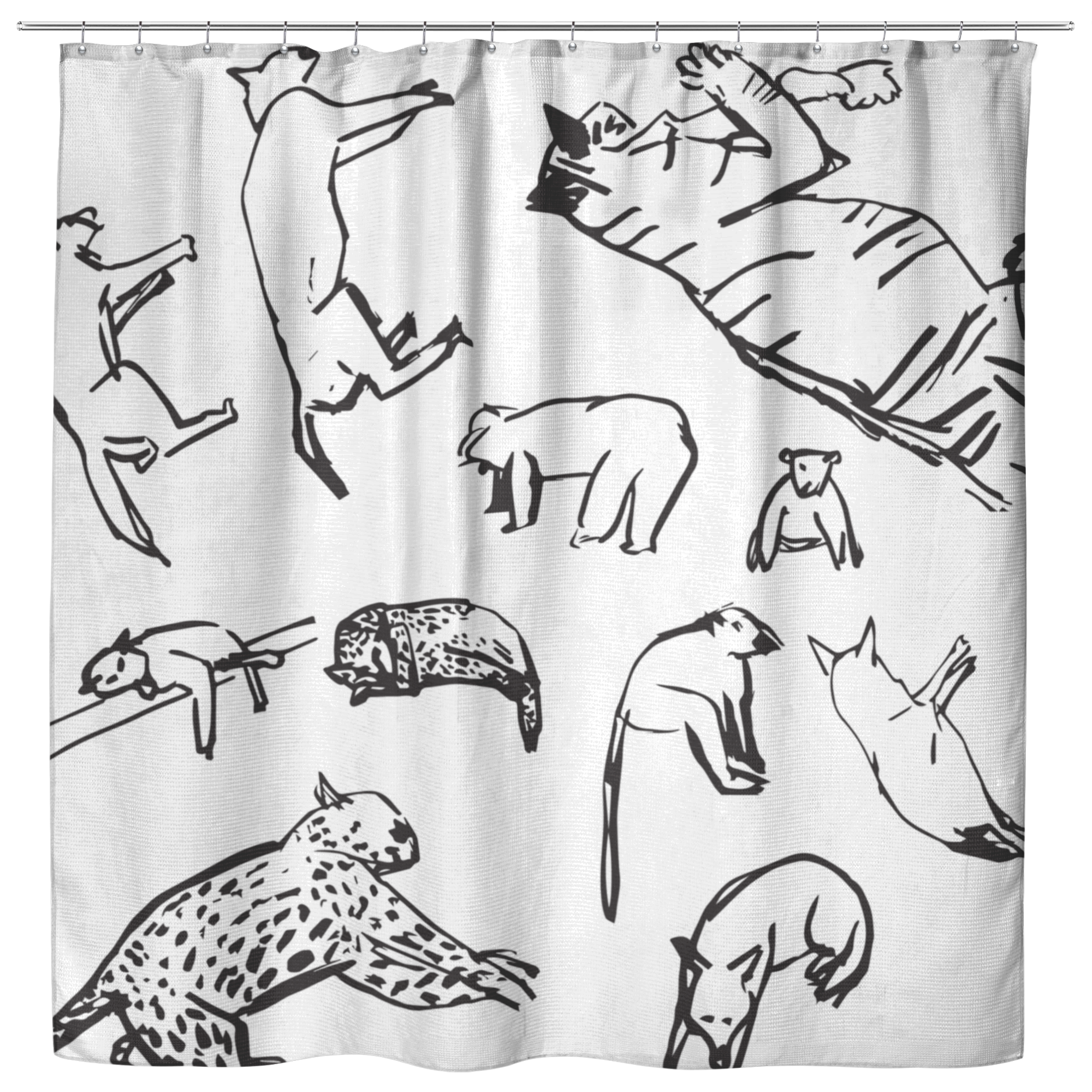 Animals | Cloth Shower Curtain