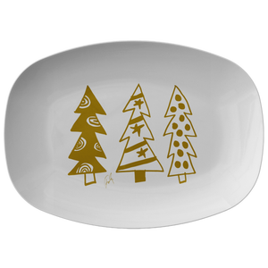 Golden Christmas Trees | Platter