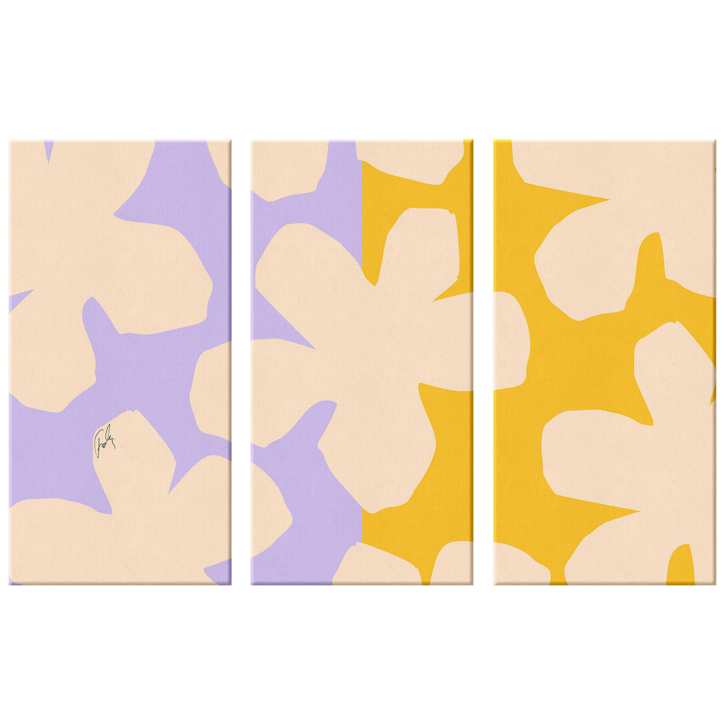Stylish Flowers | 3 Piece Canvas