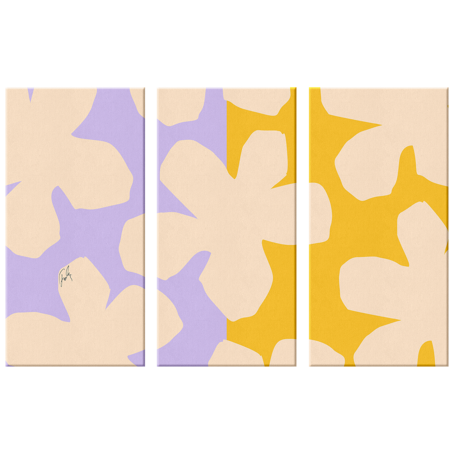 Stylish Flowers | 3 Piece Canvas