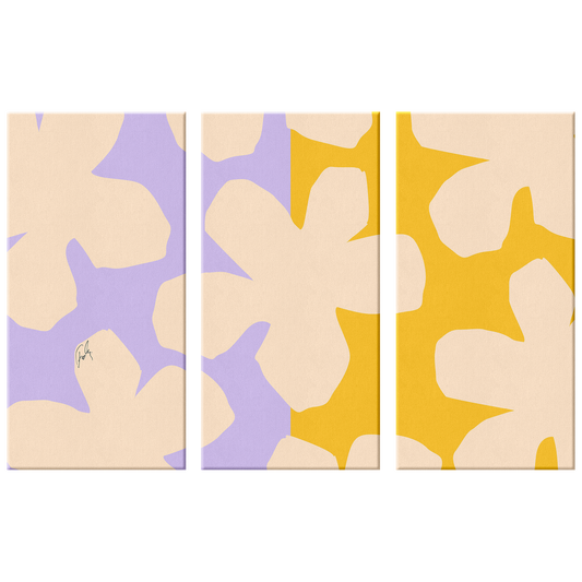 Stylish Flowers | 3 Piece Canvas