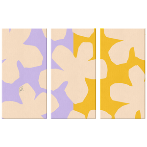 Stylish Flowers | 3 Piece Canvas